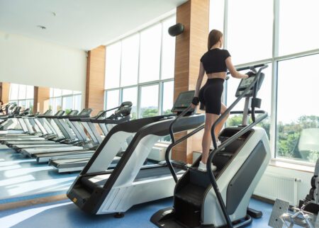 Woman using Stairmaster