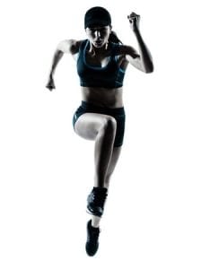 Woman sprinting