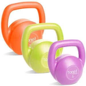 Tone Fitness Vinyl Kettlebell Set