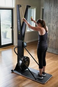 Womens doing upper body training on a Concept 2 SkiErg