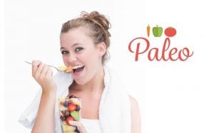 Young woman eating a Paleo dessert