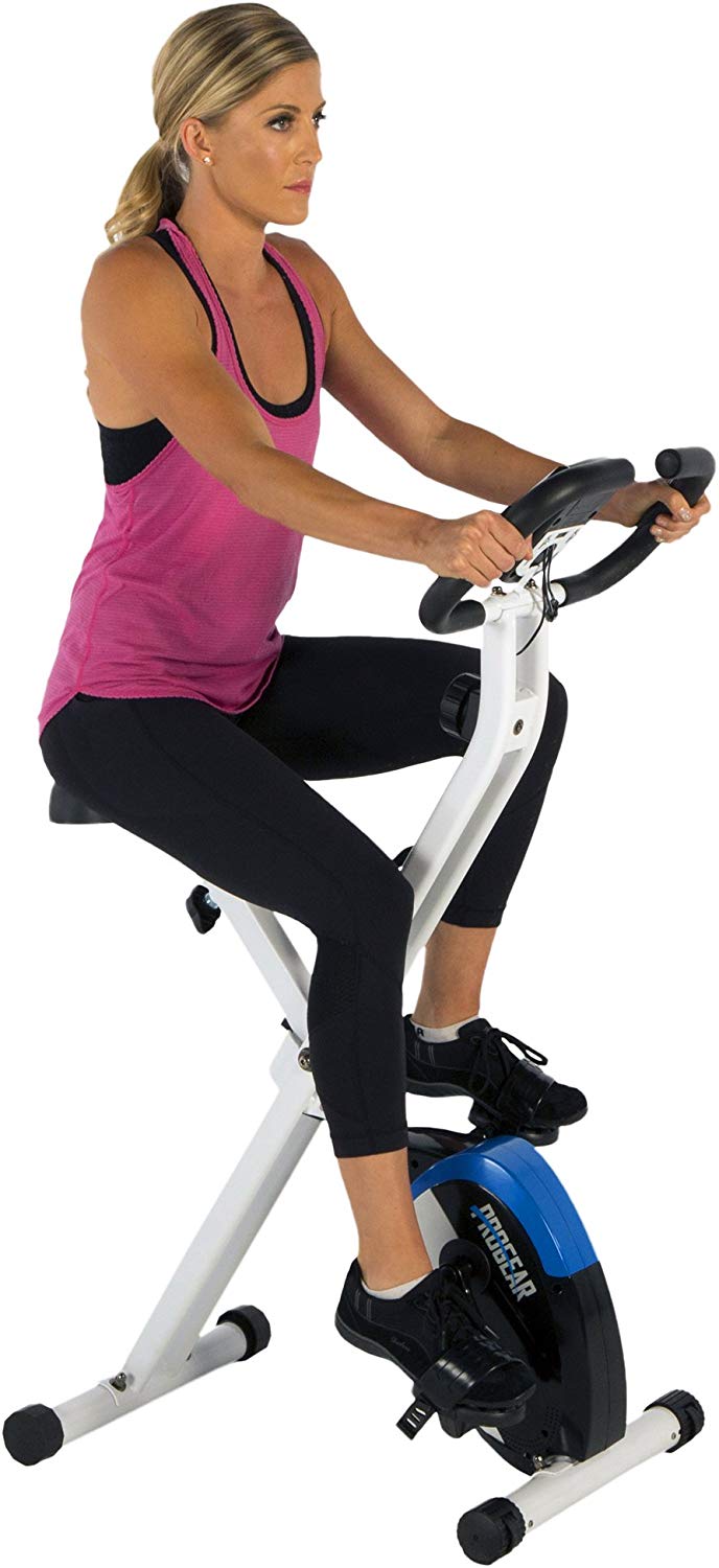 ProGear 225 Folding Magnetic Upright Bike with Heart Pulse ...