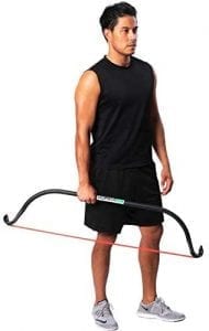 Man with exercise equipment