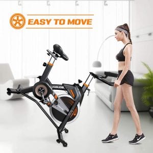 Young women wheeling a Yosuda Stationary Bike